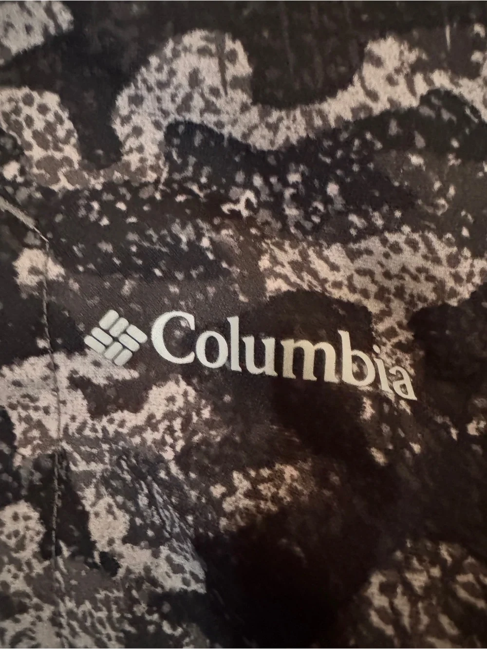 Columbia Men’s Black & Gray Camo Hooded (grow with me) Jacket